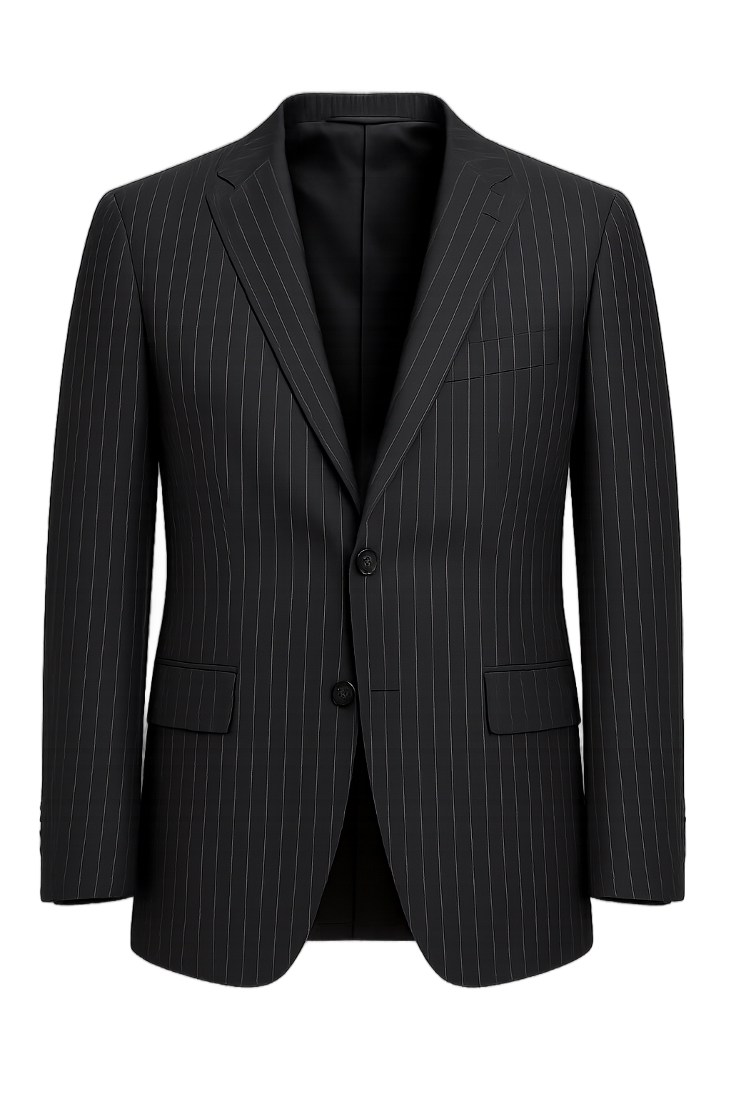 Perugia Black Pinstripe Suit